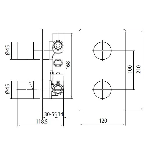 Смеситель для душа Bossini Oki хром Z00004.030 (детальная фотография), для душа