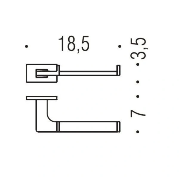 Бумагодержатель Colombo Look B1608 без крышки (детальная фотография), современные, hi-tech