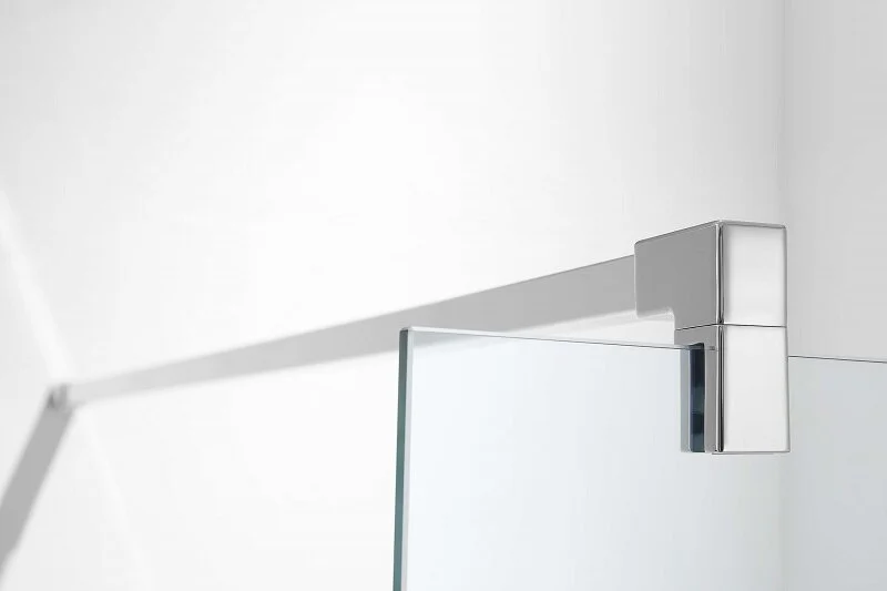 Душевая перегородка Акватек 80 см профиль хром AQ WIW 11020CH (детальная фотография), прозрачные