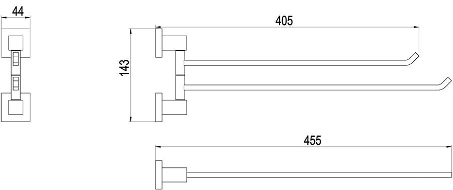 Полотенцедержатель для ванной Timo Selene 10059/00 (детальная фотография), современные, hi-tech