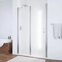 Душевая дверь профиль глянцевый хром стекло сатин Vegas-glass