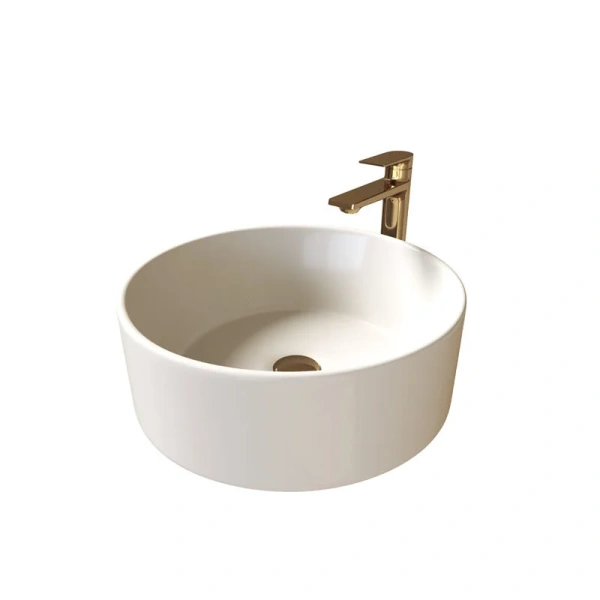 Раковина Grossman 40 см бежевая матовая GR-3013BEM (детальная фотография), накладные (на столешницу), пристенные