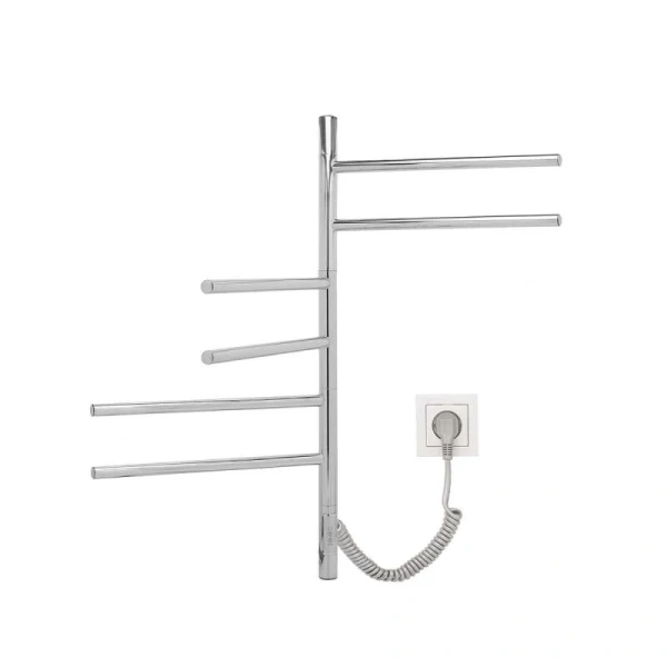 Полотенцесушитель электрический Vincea 80х43 хром VTD-1S2CE (детальная фотография), современные, hi-tech