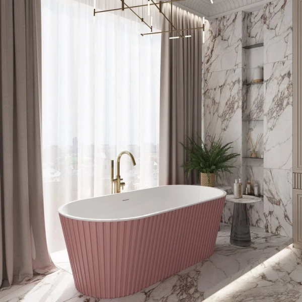 Ванна акриловая Corpa Nera Bonini CN130112, 170 х 80 см, розовый матовый (детальная фотография), в наличии
