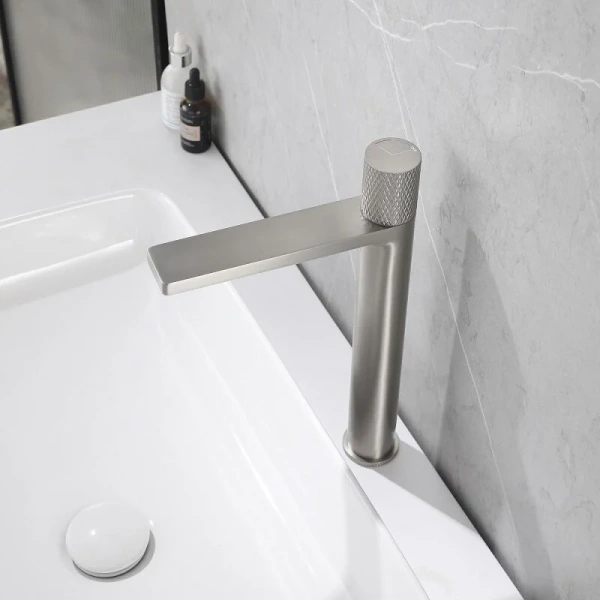 Смеситель для раковины Abber Rund сатин AF8711SP (детальная фотография), современные, hi-tech, декорированные