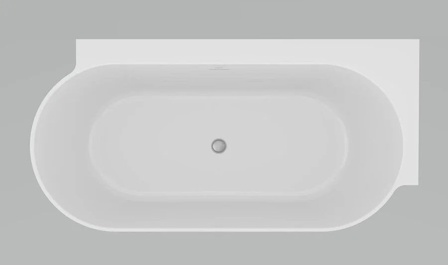 Ванна акриловая Ravak Freedom Corner II TEC L/P CC91000000/CC81000000, 175 x 86 см, белая, слив-перелив хром, левая/правая (детальная фотография), акриловые