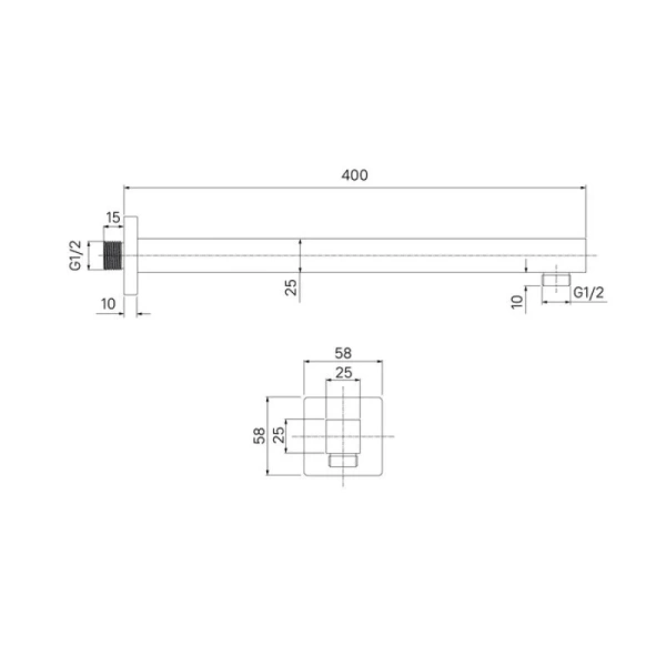 Кронштейн для верхнего душа IDDIS Optima Home хром OPH40CSi61 (детальная фотография), в наличии