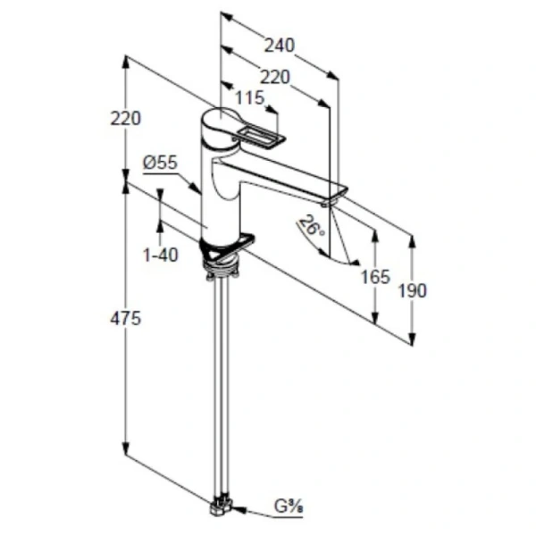Смеситель для кухни Kludi Mix для безнапорных водонагревателей 329050562 (детальная фотография), для кухни