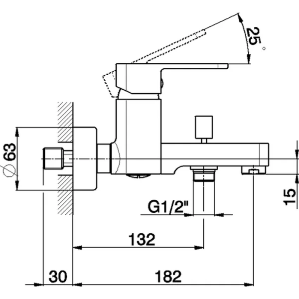 Смеситель для ванны Cisal Roadster хром RR00013021 (детальная фотография), для ванны