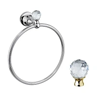 Полотенцедержатель Cezares Olimp золото 24 карат, с кристаллом Swarovski