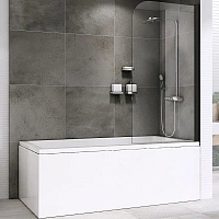 Шторка для ванны Abber Ewiges Wasser 100x140 см профиль черный