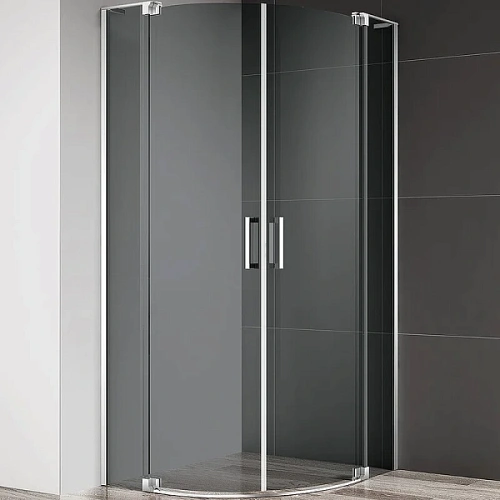 Душевой уголок Cezares Slider 100х100 см серое стекло профиль хром - фото 1