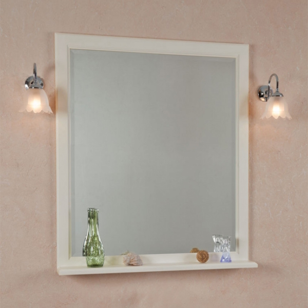 Зеркало для ванной с полкой, цвет слоновая кость матовый, La Beaute Michel SPEC175AVO (детальная фотография)