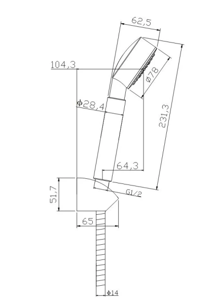 Смеситель для ванны Cersanit Cari хром 64512 (детальная фотография), для ванны