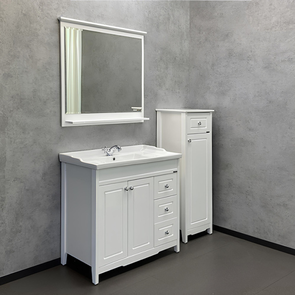 Зеркало Comforty Тбилиси 95 см белый глянец 00003132632CF (детальная фотография), нет в наличии