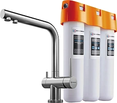 Смеситель для кухни Omoikiri Nagano-BN + Pure drop Lite нержавеющая сталь