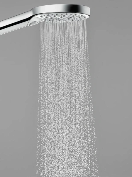 Душевая стойка Hansgrohe Raindance Select S шлифованный черный хром 27633340 (детальная фотография), с термостатом