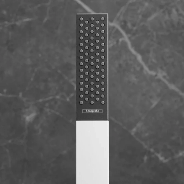 Лейка для душа Hansgrohe Rainfinity 100 1jet EcoSmart белый матовый 26867700 (детальная фотография), хром