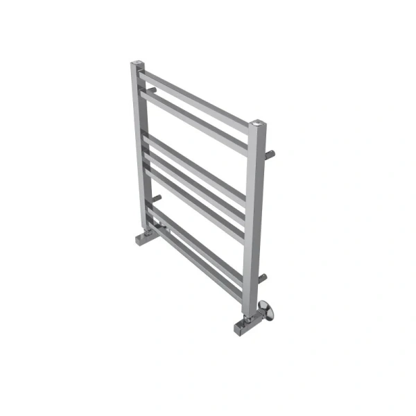 Полотенцесушитель водяной Акватек Альтаир 50x60 см хром AQ KK0760CH (детальная фотография), для систем горячего водоснабжения, для систем отопления, с нижним подключением