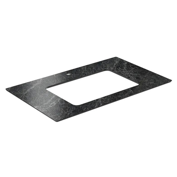 Столешница для встраиваемых снизу раковин Kerama Marazzi Plaza Classic 80 см  Риальто темный серый лаппатированный PL3.VT93\80 (детальная фотография), в наличии