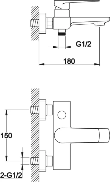 Смеситель для ванны BelBagno Carin однорычажный CAR-VASM-CRM (детальная фотография), для ванны