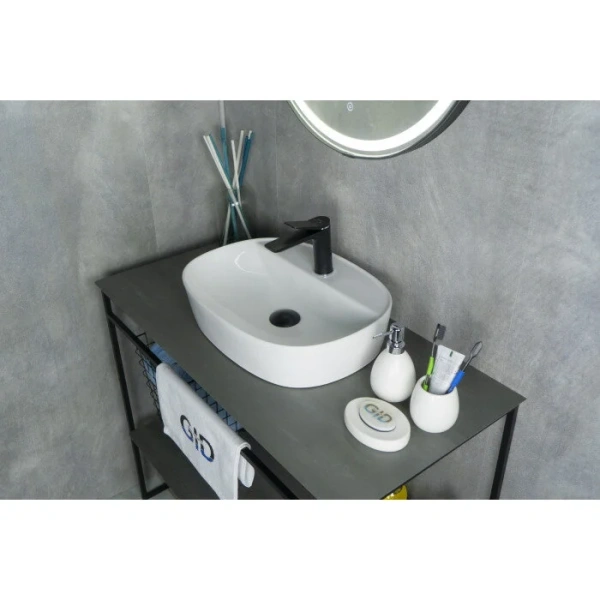 Раковина GID Lago N9045 50 см белая 51166 (детальная фотография), белые