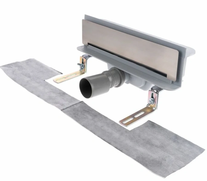 Душевой лоток Berges Basic 33 см пристенный 090308 (детальная фотография), хром