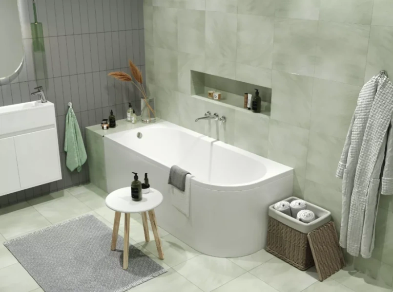 Ванна акриловая Creto Melissa 32-17075L/32-17075R, 170 x 75, левая/правая, белый (детальная фотография), современныe, hi-tech