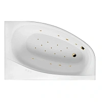 Ванна гидромассажная Excellent Kameleon Relax 170 x 110 см, правая, белый/золото, WAEX.KMP17.RELAX.GL