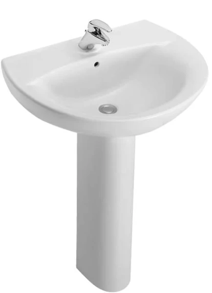 Раковина Jacob Delafon Patio Е1998G (детальная фотография), подвесные, на полупьедестал, на пьедестал, пристенные