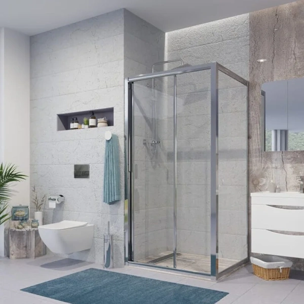 Душевой уголок Niagara Nova 100x80 см профиль хром NG-62-10A-A80 (детальная фотография), современные, hi-tech