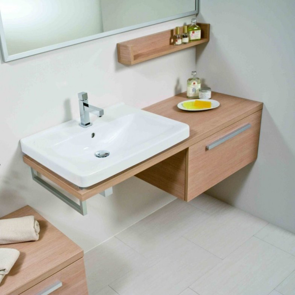 Раковина c отверстием для смесителя Jika Cubito 8104260001041 (детальная фотография), подвесные, накладные (на столешницу), пристенные