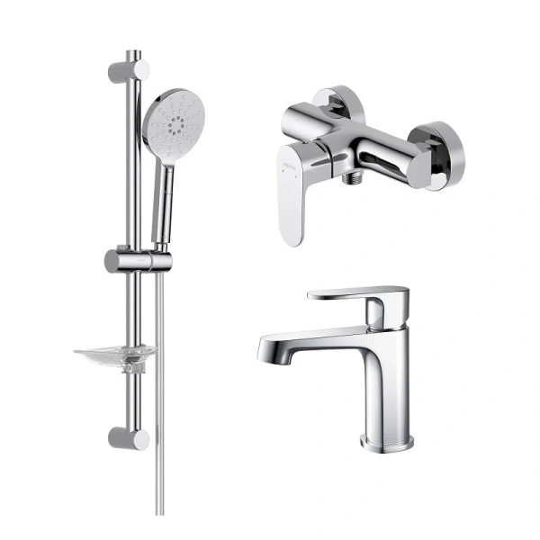 Душевой комплект Акватек Оберон хром AQ1231CR (детальная фотография)
