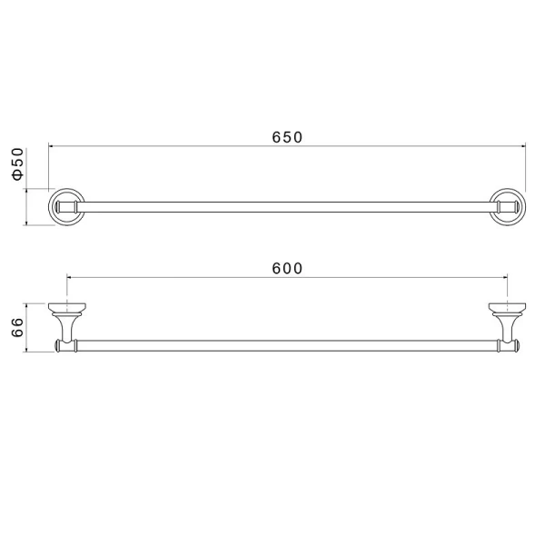 Полотенцедержатель Акватек Классик полированное золото AQ4514PG (детальная фотография), современные, hi-tech