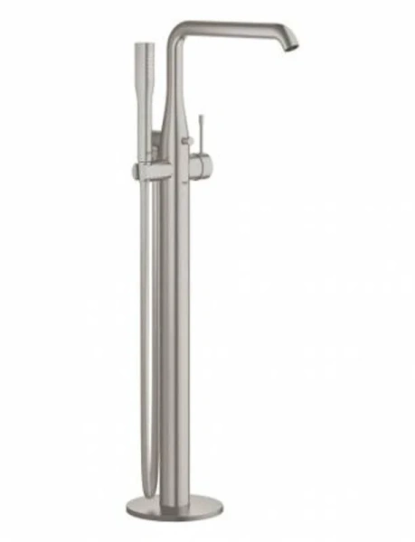 Смеситель для ванны с душевым гарнитуром суперсталь Grohe Essence New  23491DC1 (детальная фотография)