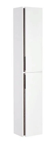 Шкаф-пенал подвесной Акватон Рене 31 см белый глянцевый/грецкий орех - фото 4