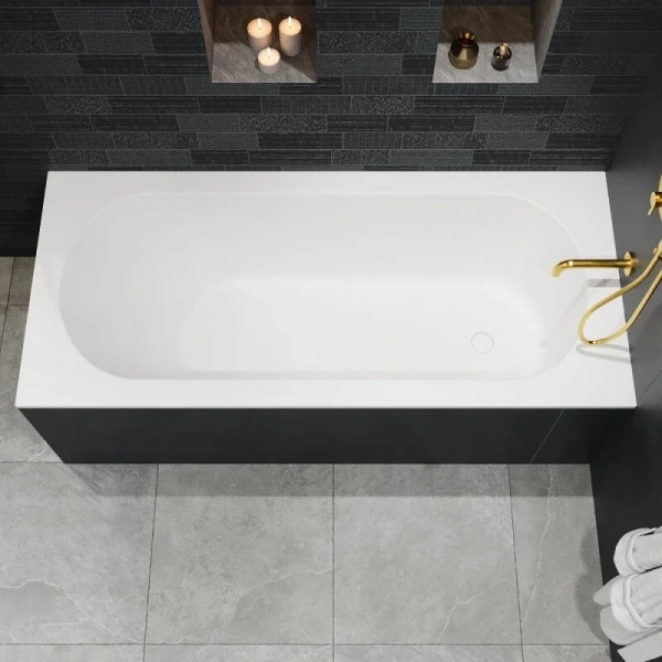Ванна Whitecross Gin, 0217.180080.200, 180 х 80 см, искусственный камень, белая матовая (детальная фотография), современныe, hi-tech