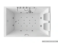 Ванна акриловая гидромассажная SSWW AU818R, 180 x 120 см, с подсветкой, белая