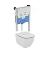 Унитаз с инсталляцией Ideal Standard Prosys Tesi с механической панелью смыва