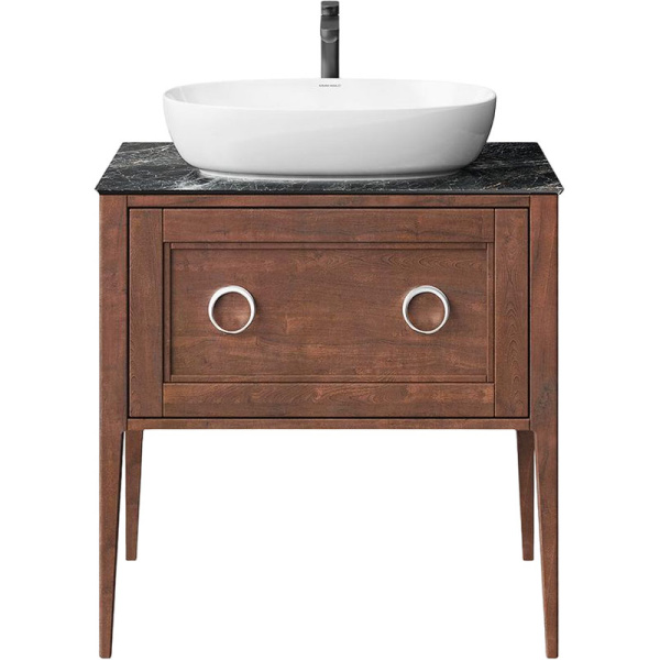 Тумба под раковину напольная Kerama Marazzi Plaza Classic 80 см орех матовый PL.CN.80.1+1\NUT.M (детальная фотография)