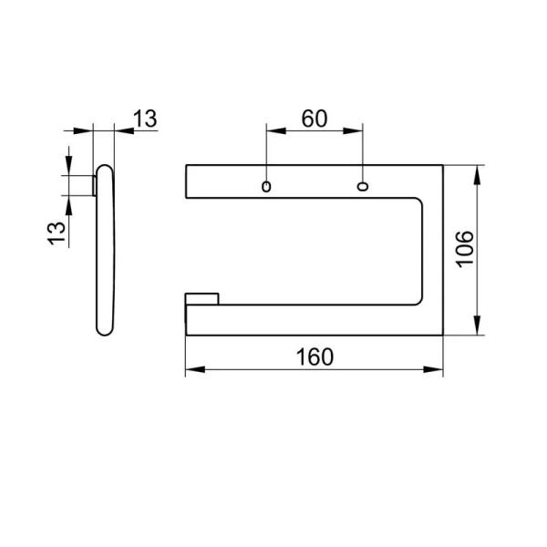 Бумагодержатель Keuco Edition 400 бронза шлифованная 11562030000 (детальная фотография), современные, hi-tech