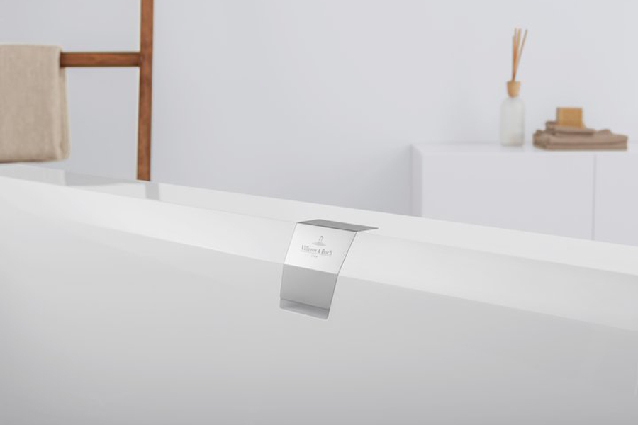 Ванна квариловая Villeroy & Boch Squaro Edge 12 160х75 см с ножками белая UBQ160SQE2DV-01 (детальная фотография), современныe, hi-tech