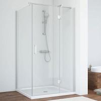 Душевой уголок профиль матовый хром стекло прозрачное Vegas-glass