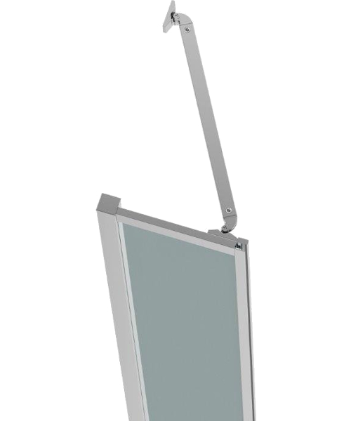 Душевая перегородка BelBagno Luce 20 см стекло прозрачное, профиль хром LUCE-20-FIX-C-Cr (детальная фотография), современные, hi-tech