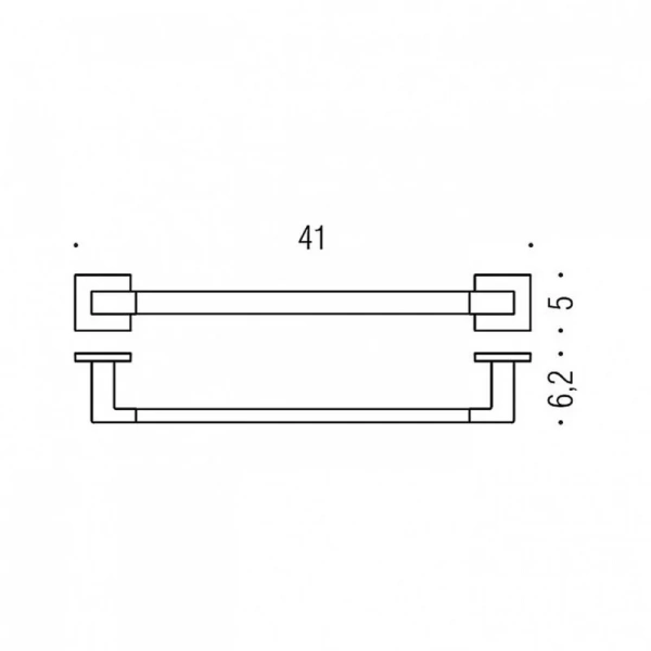 Полотенцедержатель Colombo Basic Q широкий B3709 (детальная фотография), современные, hi-tech