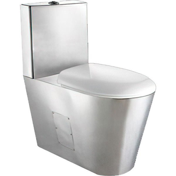 Унитаз компакт Nofer нержавеющая сталь глянец 13016.B (детальная фотография)