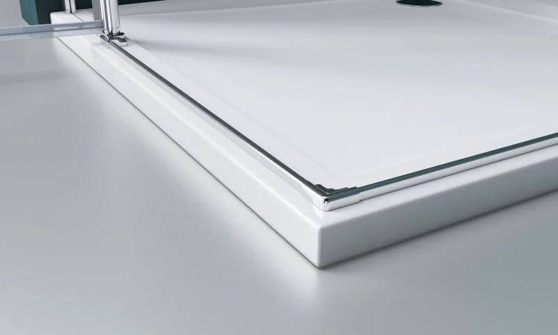 Душевой уголок BelBagno Etna 100х120 см с прозрачным стеклом ETNA-AH-22-100/120-C-Cr (детальная фотография), прозрачные