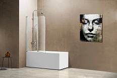 Шторка для ванны Vincea VSB-12114C 114х140 см алюминиевый профиль