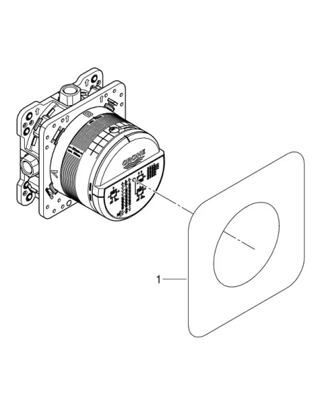 Душевой набор Grohe Eurosmart 25219001 (детальная фотография), хром