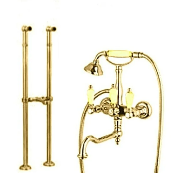 Смеситель для ванны Cezares First золото 24 карат FIRST-VDPS2-03/24-M (детальная фотография)